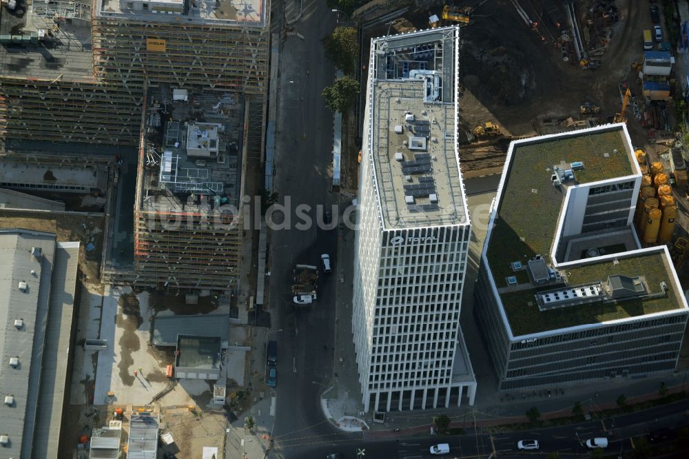 Luftbild Berlin - Baustelle zum Neubau der Zentrale von 50Hertz in der Europacity an der Heidestraße in Berlin