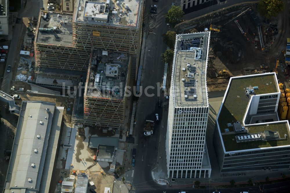 Luftaufnahme Berlin - Baustelle zum Neubau der Zentrale von 50Hertz in der Europacity an der Heidestraße in Berlin