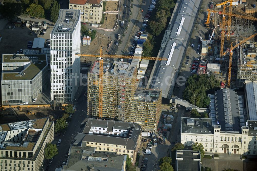 Berlin von oben - Baustelle zum Neubau der Zentrale von 50Hertz in der Europacity an der Heidestraße in Berlin