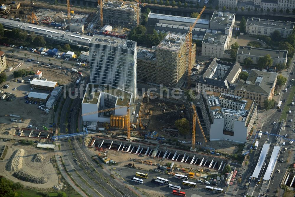 Luftaufnahme Berlin - Baustelle zum Neubau der Zentrale von 50Hertz in der Europacity an der Heidestraße in Berlin