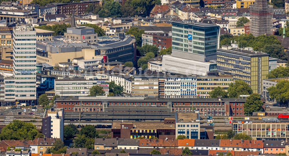 Luftbild Bochum - Baustelle zum Neubau des ZOB Omnibus- Bahnhof der Bogestra AG im Ortsteil Innenstadt in Bochum im Bundesland Nordrhein-Westfalen, Deutschland