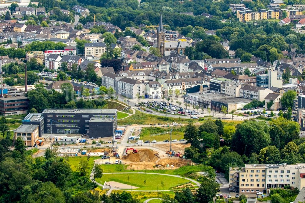 Heiligenhaus von oben - Baustelle zum neuen Campus der Hochschule Bochum an der Kettwiger Straße in Heiligenhaus im Bundesland Nordrhein-Westfalen