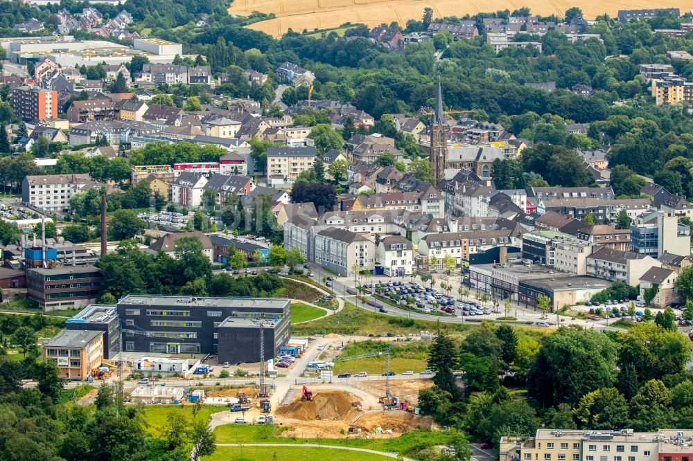 Heiligenhaus aus der Vogelperspektive: Baustelle zum neuen Campus der Hochschule Bochum an der Kettwiger Straße in Heiligenhaus im Bundesland Nordrhein-Westfalen