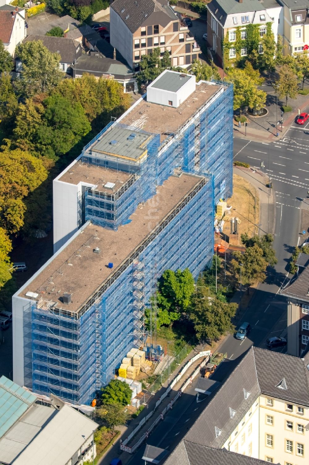 Luftbild Hamm - Baustelle zum Umbau des Bürogebäudes der Agentur für Arbeit Hamm in Hamm im Bundesland Nordrhein-Westfalen