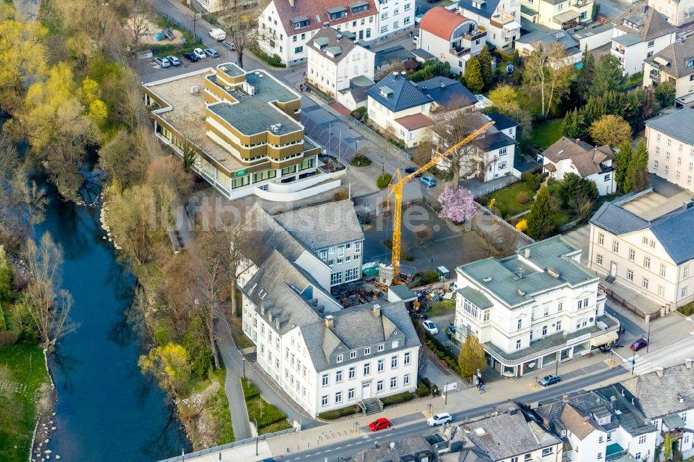 Luftbild Arnsberg - Baustelle zum Umbau am Gebäudekomplex der Handwerkskammer Südwestfalen in Arnsberg im Bundesland Nordrhein-Westfalen, Deutschland