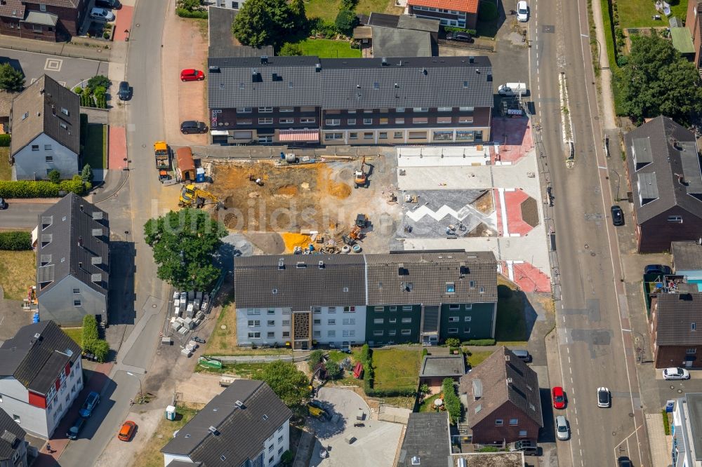 Luftbild Dorsten - Baustelle zum Umbau des Georgplatz in Dorsten im Bundesland Nordrhein-Westfalen, Deutschland