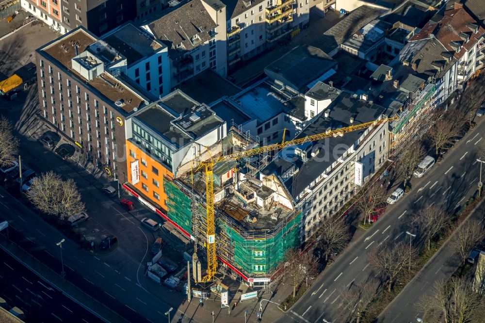 Luftaufnahme Dortmund - Baustelle zum Umbau der Hotelanlage Hotel Esplanade in Dortmund im Bundesland Nordrhein-Westfalen, Deutschland