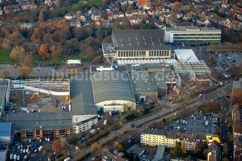 Essen von oben - Baustelle zum Umbau der Messe in Essen im Bundesland Nordrhein-Westfalen