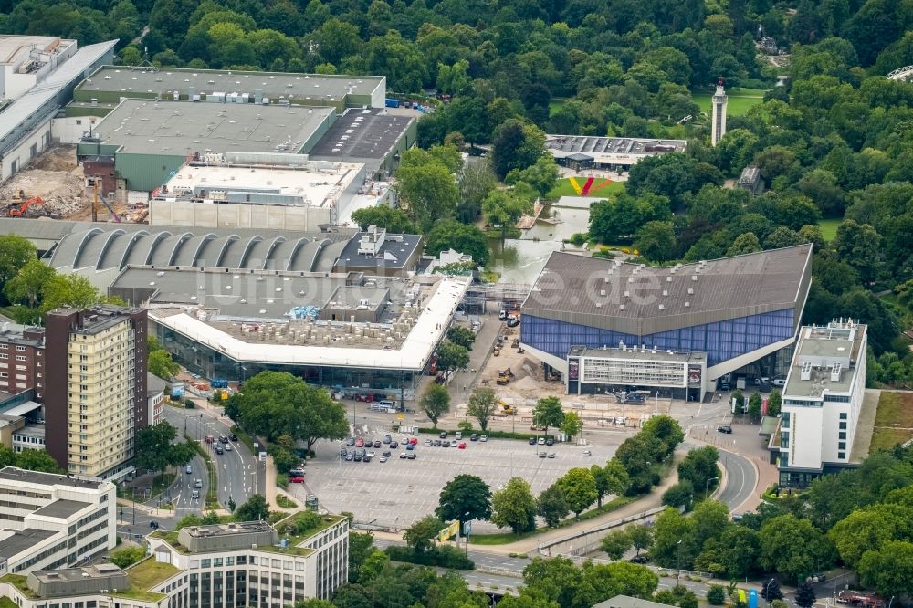 Essen aus der Vogelperspektive: Baustelle zum Umbau der Messe in Essen im Bundesland Nordrhein-Westfalen