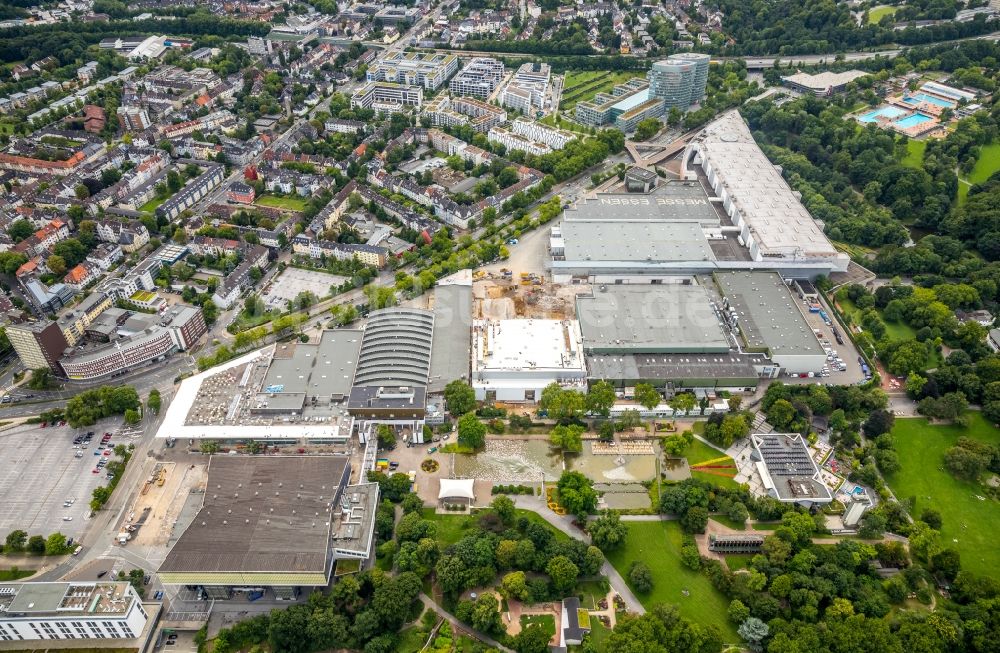 Essen von oben - Baustelle zum Umbau der Messe in Essen im Bundesland Nordrhein-Westfalen