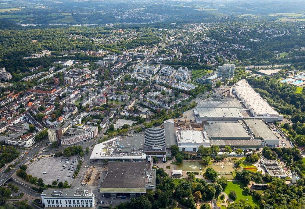 Essen aus der Vogelperspektive: Baustelle zum Umbau der Messe in Essen im Bundesland Nordrhein-Westfalen