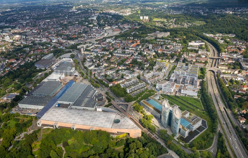 Luftbild Essen - Baustelle zum Umbau der Messe in Essen im Bundesland Nordrhein-Westfalen