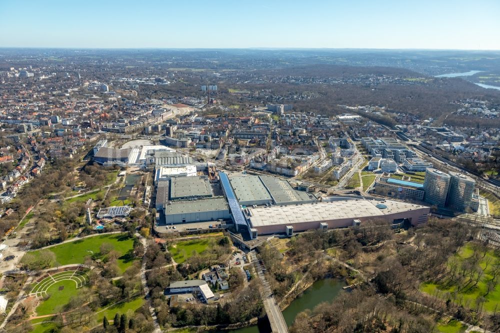 Luftbild Essen - Baustelle zum Umbau der Messe in Essen im Bundesland Nordrhein-Westfalen