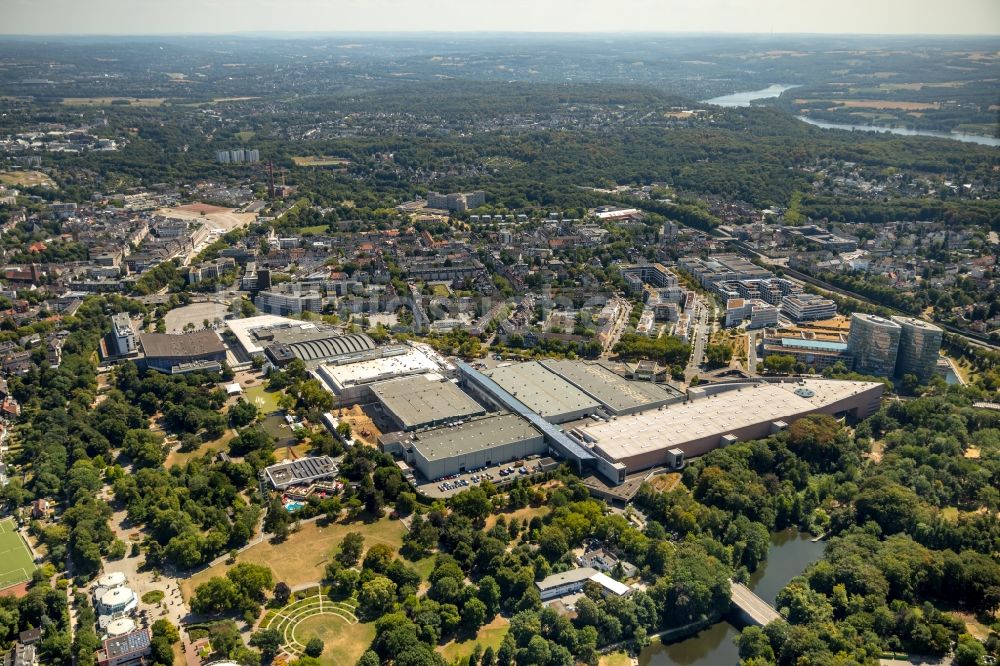 Luftaufnahme Essen - Baustelle zum Umbau der Messe in Essen im Bundesland Nordrhein-Westfalen