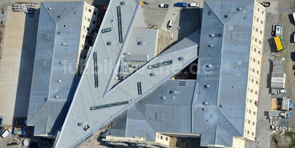 Luftaufnahme Dresden - Baustelle zum Umbau Militärhistorisches Museum der Bundeswehr ( MHM ) in Dresden im Bundesland Sachsen