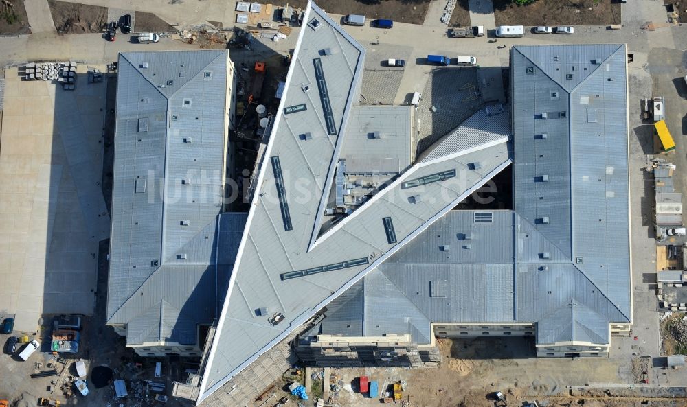 Dresden aus der Vogelperspektive: Baustelle zum Umbau Militärhistorisches Museum der Bundeswehr ( MHM ) in Dresden im Bundesland Sachsen