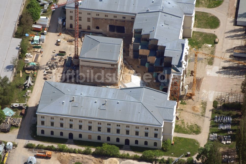 Luftbild Dresden - Baustelle zum Umbau Militärhistorisches Museum der Bundeswehr ( MHM ) in Dresden im Bundesland Sachsen