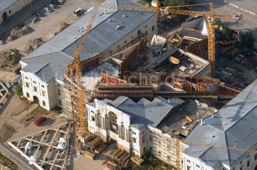 Luftbild Dresden - Baustelle zum Umbau Militärhistorisches Museum der Bundeswehr ( MHM ) in Dresden im Bundesland Sachsen