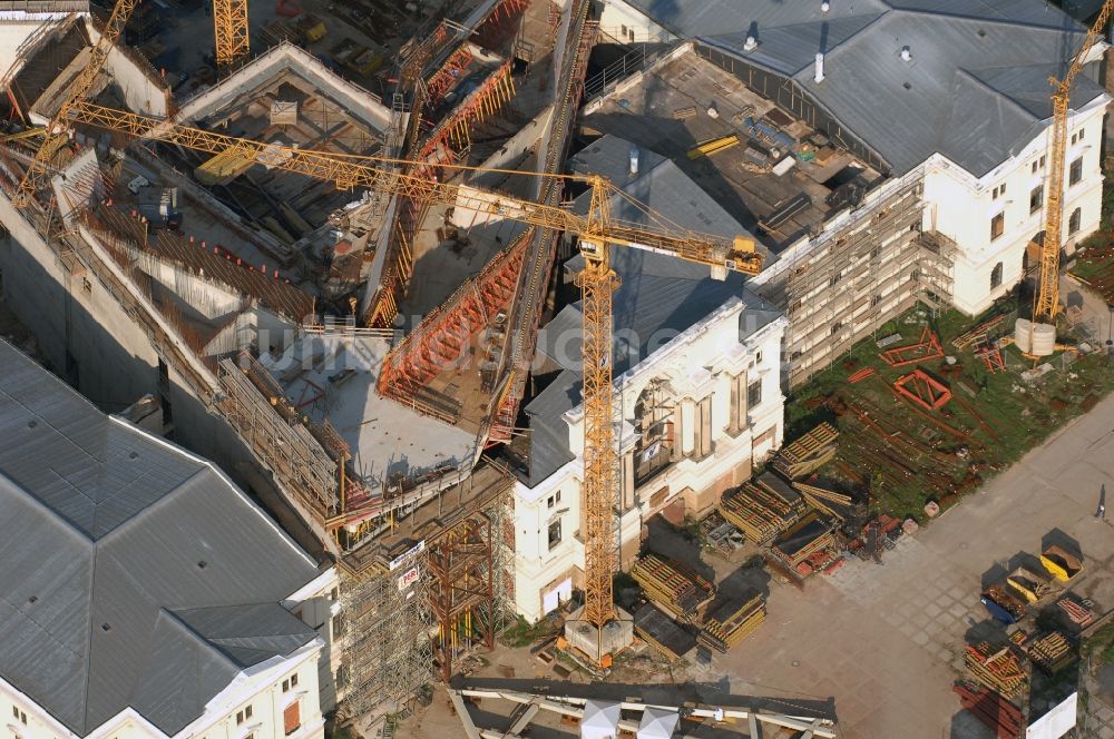 Luftbild Dresden - Baustelle zum Umbau Militärhistorisches Museum der Bundeswehr ( MHM ) in Dresden im Bundesland Sachsen