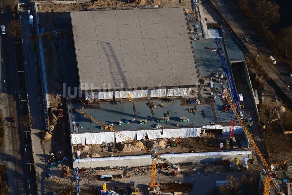 Berlin aus der Vogelperspektive: Baustelle zum Umbau der Neue Nationalgalerie in Berlin, Deutschland