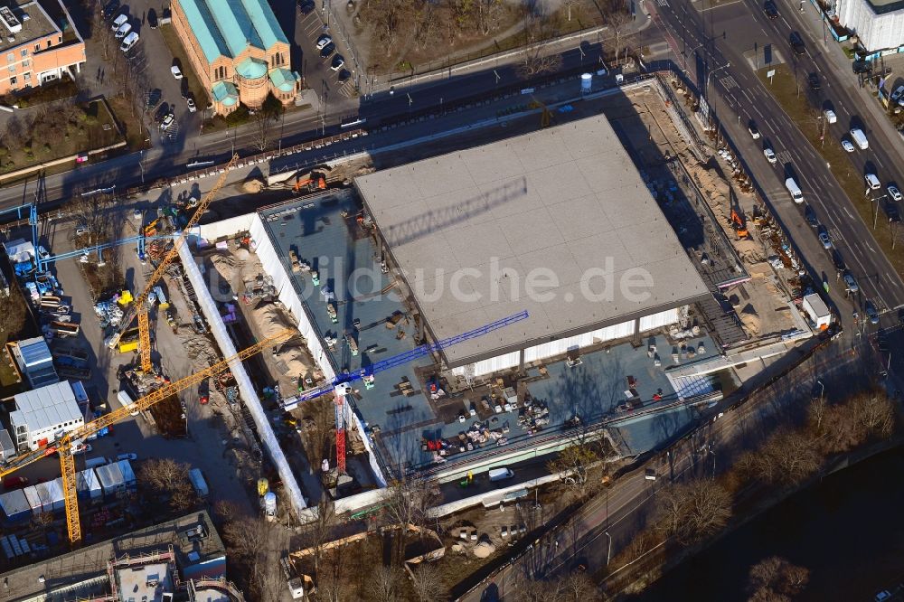 Berlin von oben - Baustelle zum Umbau der Neue Nationalgalerie in Berlin, Deutschland