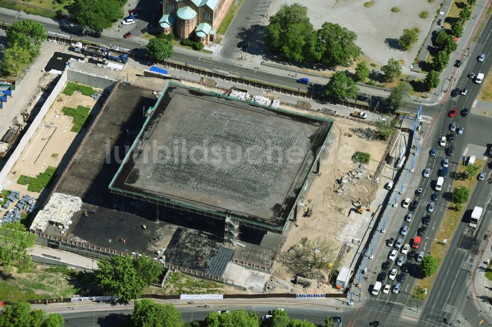 Berlin von oben - Baustelle zum Umbau der Neue Nationalgalerie an der Potsdamer Straße in Berlin, Deutschland