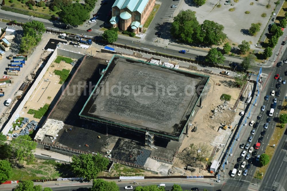 Luftbild Berlin - Baustelle zum Umbau der Neue Nationalgalerie an der Potsdamer Straße in Berlin, Deutschland