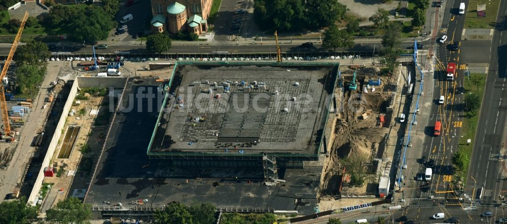 Luftbild Berlin - Baustelle zum Umbau der Neue Nationalgalerie an der Potsdamer Straße in Berlin, Deutschland