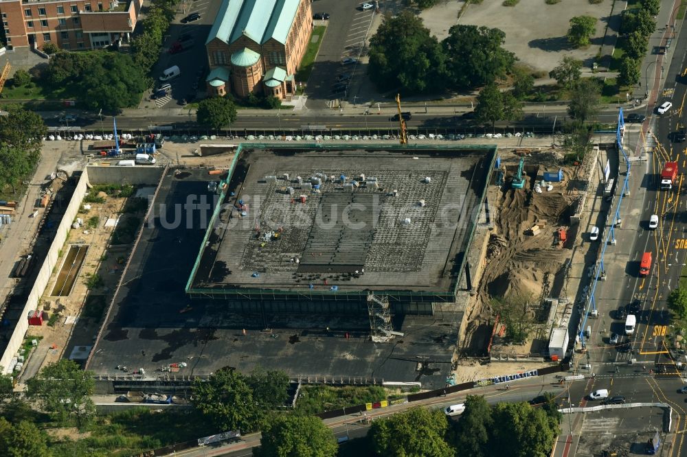 Berlin von oben - Baustelle zum Umbau der Neue Nationalgalerie an der Potsdamer Straße in Berlin, Deutschland