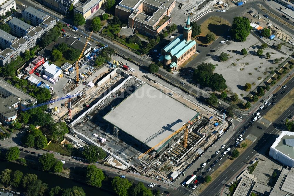 Luftbild Berlin - Baustelle zum Umbau der Neue Nationalgalerie an der Potsdamer Straße in Berlin, Deutschland