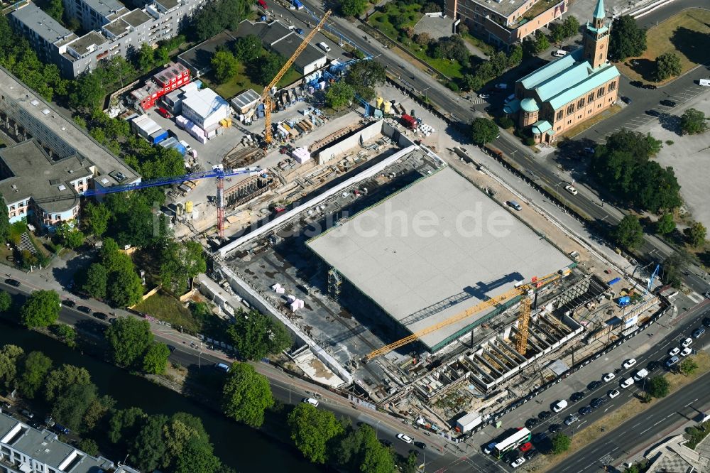 Luftaufnahme Berlin - Baustelle zum Umbau der Neue Nationalgalerie an der Potsdamer Straße in Berlin, Deutschland