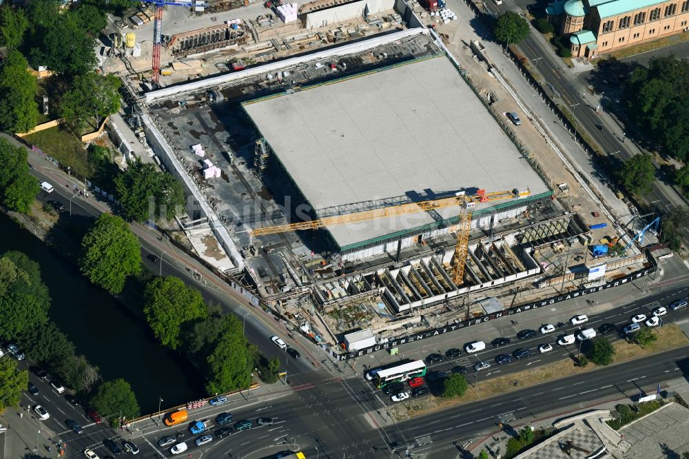 Berlin von oben - Baustelle zum Umbau der Neue Nationalgalerie an der Potsdamer Straße in Berlin, Deutschland