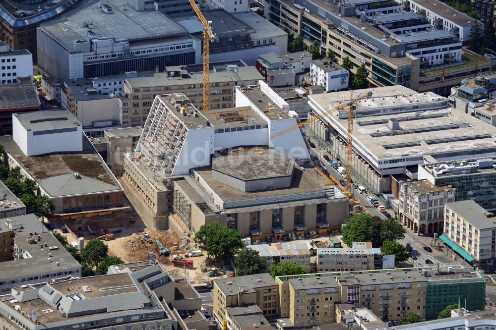 Luftbild Köln - Baustelle zum Umbau und Sanierung des Schauspielhaus der Oper in Köln im Bundesland Nordhrhein-Westfalen