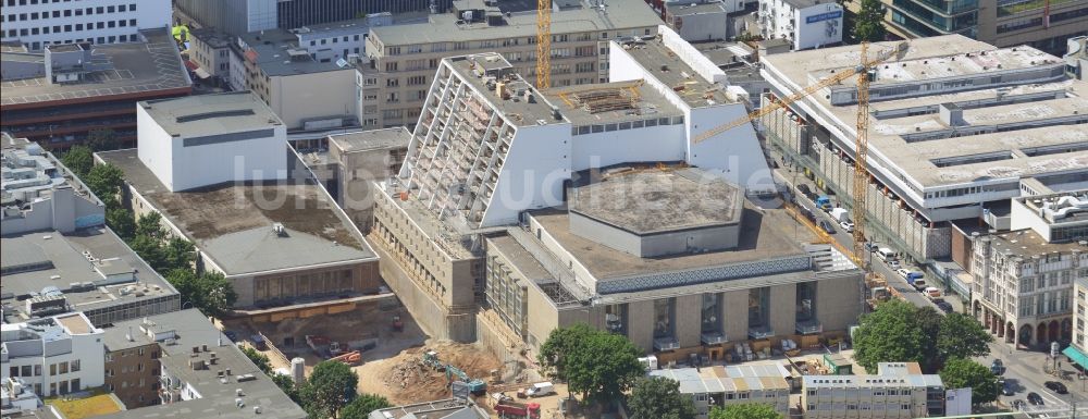 Köln aus der Vogelperspektive: Baustelle zum Umbau und Sanierung des Schauspielhaus der Oper in Köln im Bundesland Nordhrhein-Westfalen