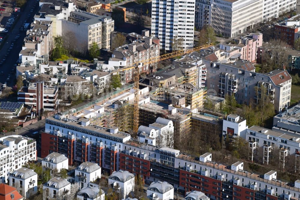 Luftaufnahme Berlin - Baustelle zum Umbau der Victoriahöfe der Cresco Capital Group Limited im Ortsteil Kreuzberg in Berlin, Deutschland