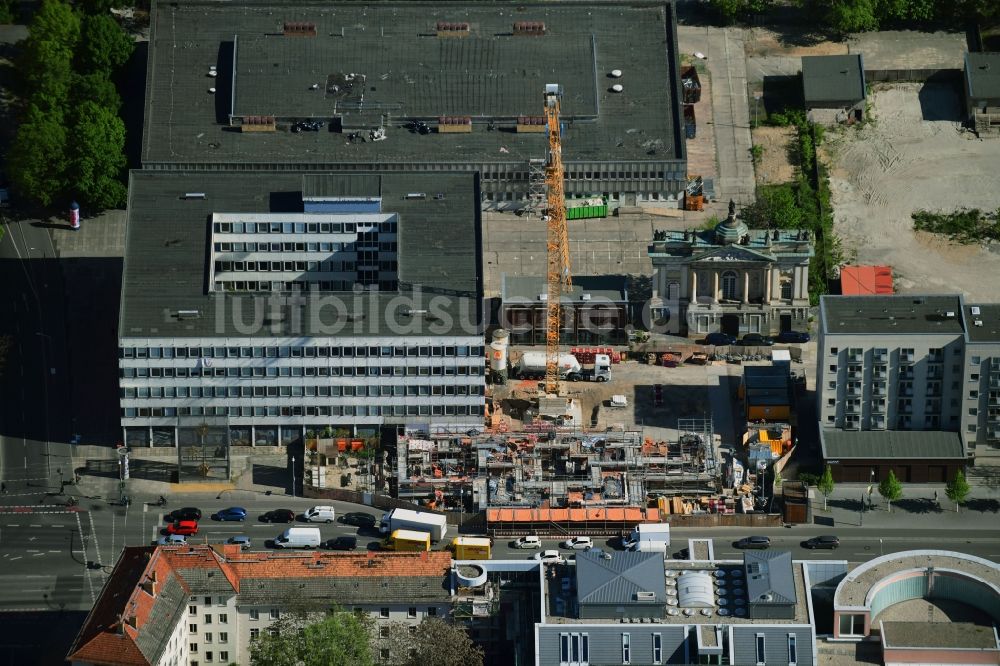 Potsdam von oben - Baustelle zum Wiederaufbau der Garnisonkirche Potsdam in Potsdam im Bundesland Brandenburg, Deutschland