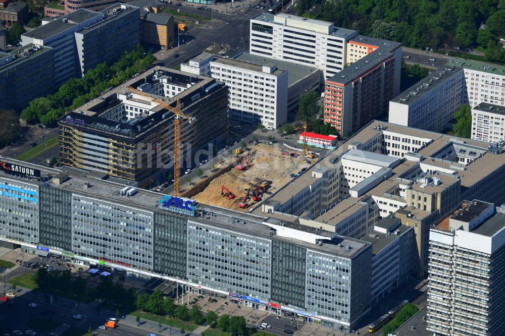 Luftaufnahme Berlin Mitte - Baustelle zum Wohnneubau der PORR AG an der Keibelstraße in Berlin Mitte