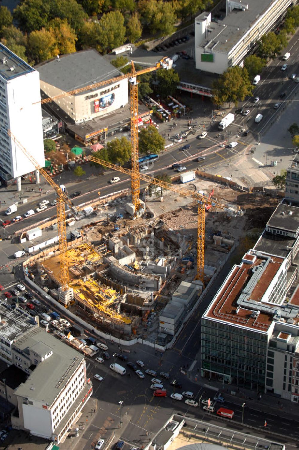 Berlin von oben - Baustelle zum Zoofenster Hochhaus am Hardenbergplatz