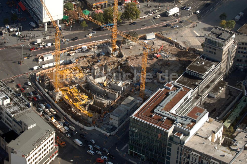 Luftbild Berlin - Baustelle zum Zoofenster Hochhaus am Hardenbergplatz