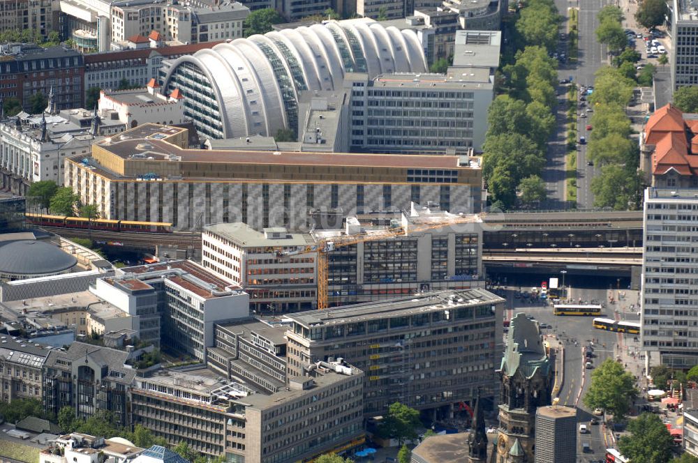 Luftbild Berlin - Baustelle zum Zoofenster Hochhaus am Hardenbergplatz