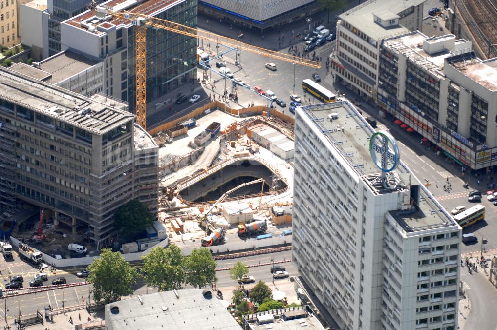 Berlin aus der Vogelperspektive: Baustelle zum Zoofenster Hochhaus am Hardenbergplatz