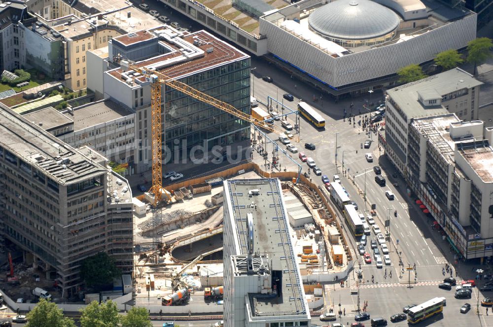 Luftbild Berlin - Baustelle zum Zoofenster Hochhaus am Hardenbergplatz