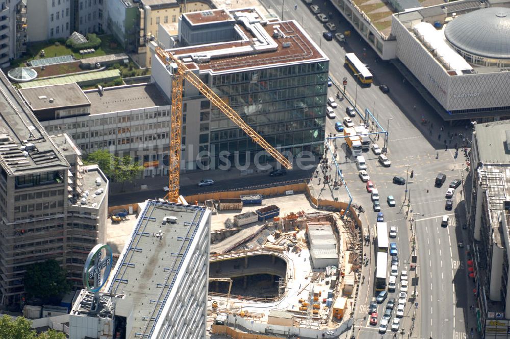 Luftaufnahme Berlin - Baustelle zum Zoofenster Hochhaus am Hardenbergplatz