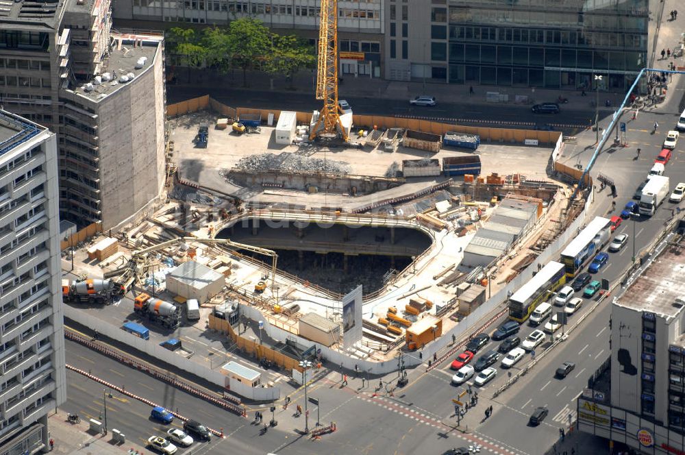 Luftbild Berlin - Baustelle zum Zoofenster Hochhaus am Hardenbergplatz