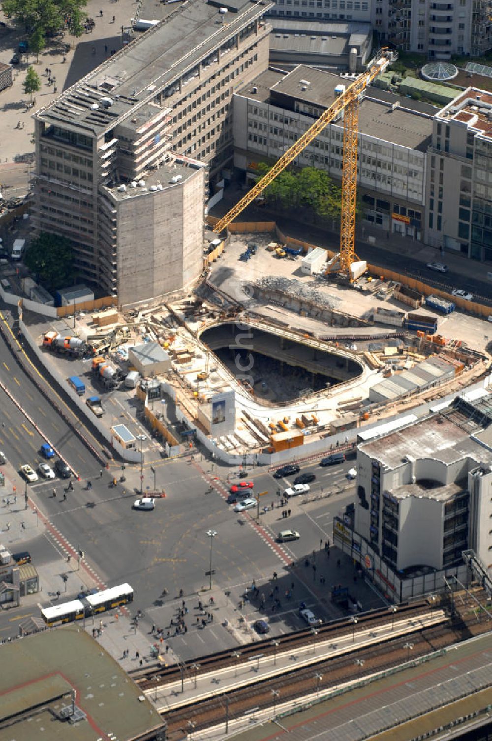 Berlin aus der Vogelperspektive: Baustelle zum Zoofenster Hochhaus am Hardenbergplatz