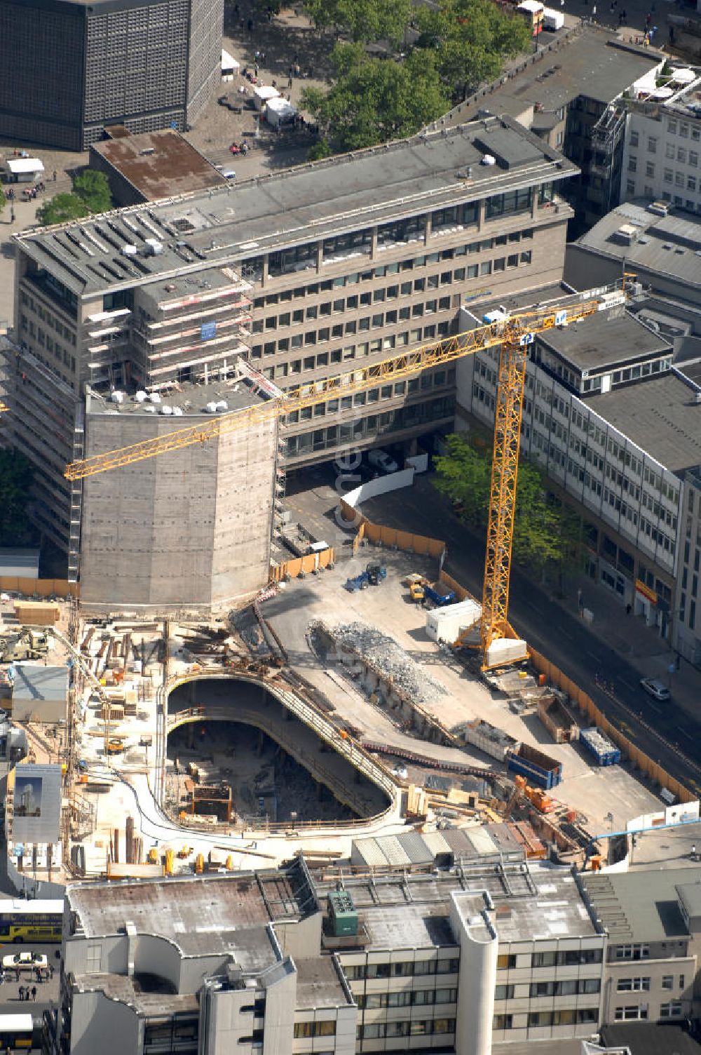 Luftbild Berlin - Baustelle zum Zoofenster Hochhaus am Hardenbergplatz