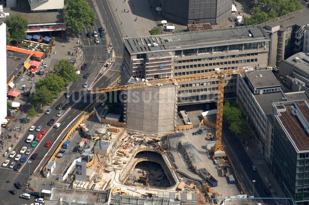 Luftaufnahme Berlin - Baustelle zum Zoofenster Hochhaus am Hardenbergplatz