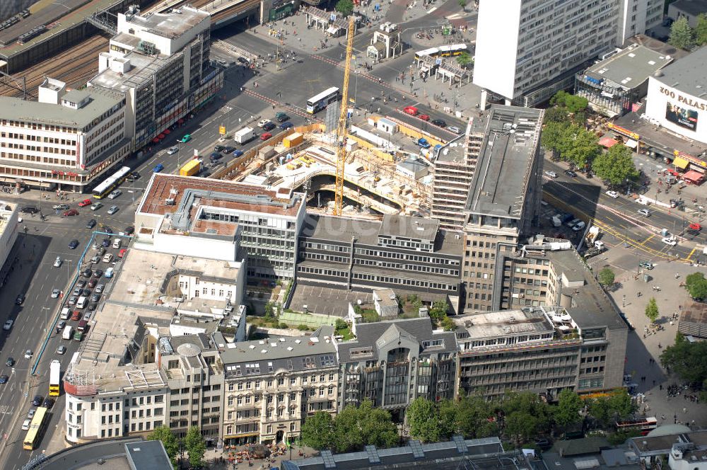 Berlin aus der Vogelperspektive: Baustelle zum Zoofenster Hochhaus am Hardenbergplatz