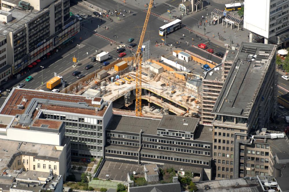 Luftbild Berlin - Baustelle zum Zoofenster Hochhaus am Hardenbergplatz