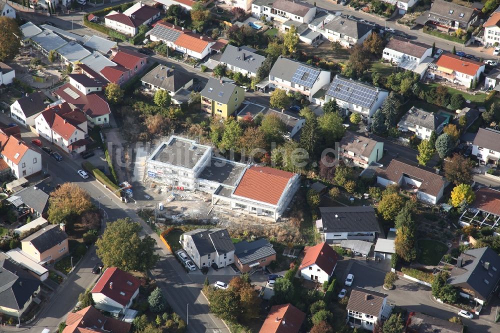 Harxheim aus der Vogelperspektive: Baustelle zur Errichtung eines KITA- Kindergarten in Harxheim im Bundesland Rheinland-Pfalz, Deutschland